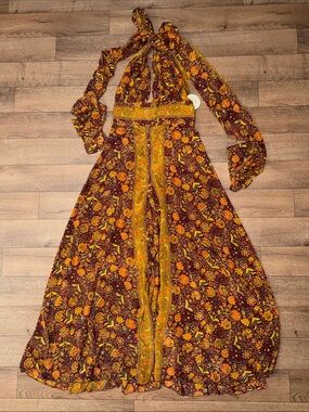 Gardenbelle Shop Size S/M Hippie Bohemian Ultra Wide Leg Multi Way Jumpsuit NWT